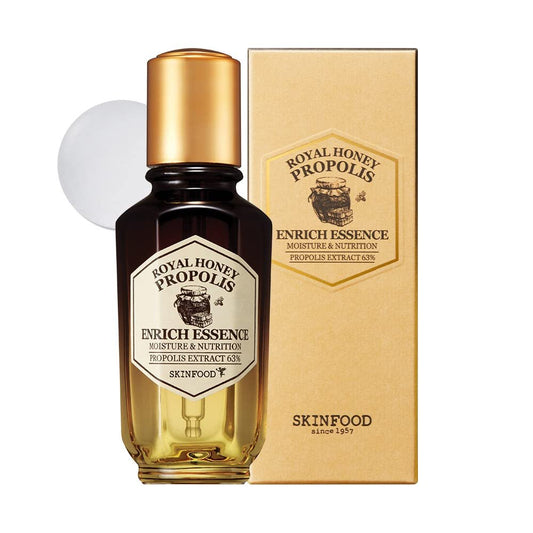 SKINFOOD Royal Honey Propolis Enrich Essence - 63% Black Bee Propolis & 10% Royal Jelly Extract Face Serum for Radiant, Glowing Skin, 1.69 Fl Oz Avelisse
