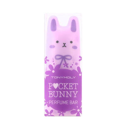 TONYMOLY Bloom Bunny Pocket Bar Solid Perfume Stick - Long-Lasting Citrus Bergamot & Rose Fragrance - Travel Size, Cute K-Beauty Gift