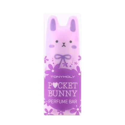 TONYMOLY Bloom Bunny Pocket Bar Solid Perfume Stick - Long-Lasting Citrus Bergamot & Rose Fragrance - Travel Size, Cute K-Beauty Gift