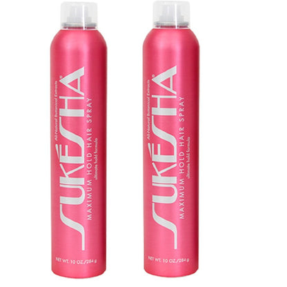Sukesha Maximum Hold Hair Spray Duo Set – 10 oz. (2-Pack) for Long-Lasting Style Avelisse