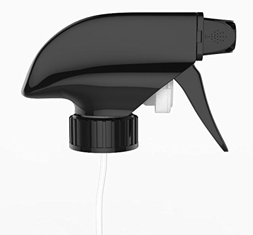 Sally's Organics Black Spray Nozzle - Replacement Trigger Sprayer for 16oz Glass Spray Bottles - Adjustable Mist & Stream