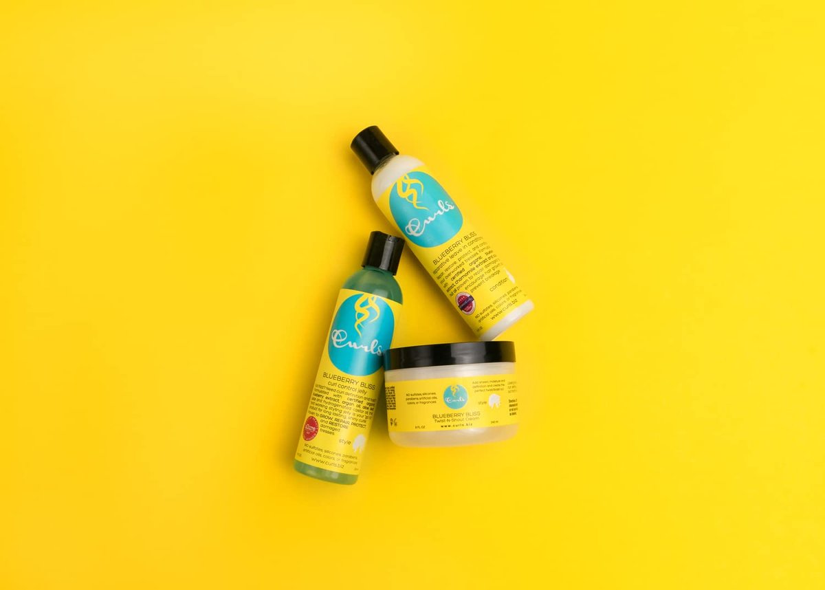 Curls Blueberry Bliss Twist-N-Shout Cream - 8 oz | Moisturizing Twist & Braid Out Cream for Natural Hair Avelisse