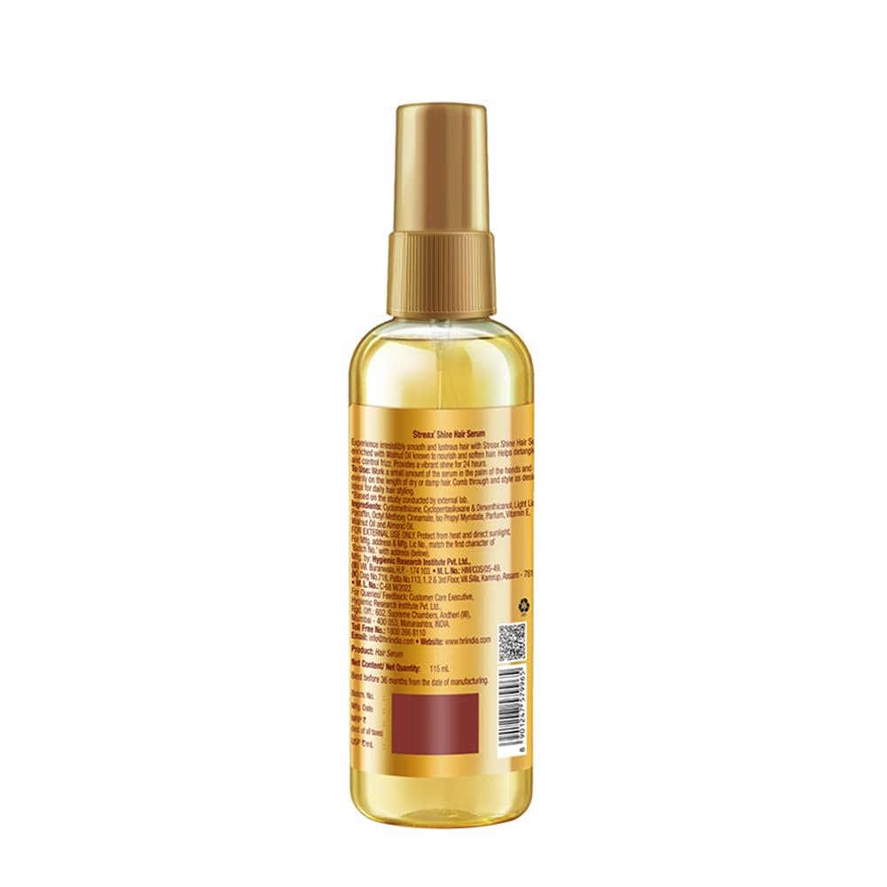 Streax Hair Serum with Walnut Oil – 115 ml (3.89 fl oz) – Frizz Control & Shine - görsel 13