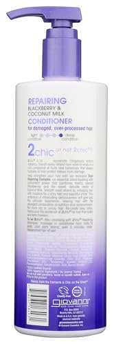 GIOVANNI 2Chic Repairing Conditioner - Color Safe, Nourishing with Blackberry & Coconut Oil - 24 oz - görsel 3