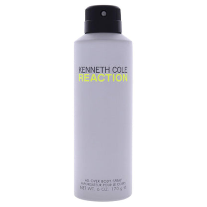 Kenneth Cole Reaction All Over Body Spray for Men – Fresh Citrus Green Woody Scent, 6 oz