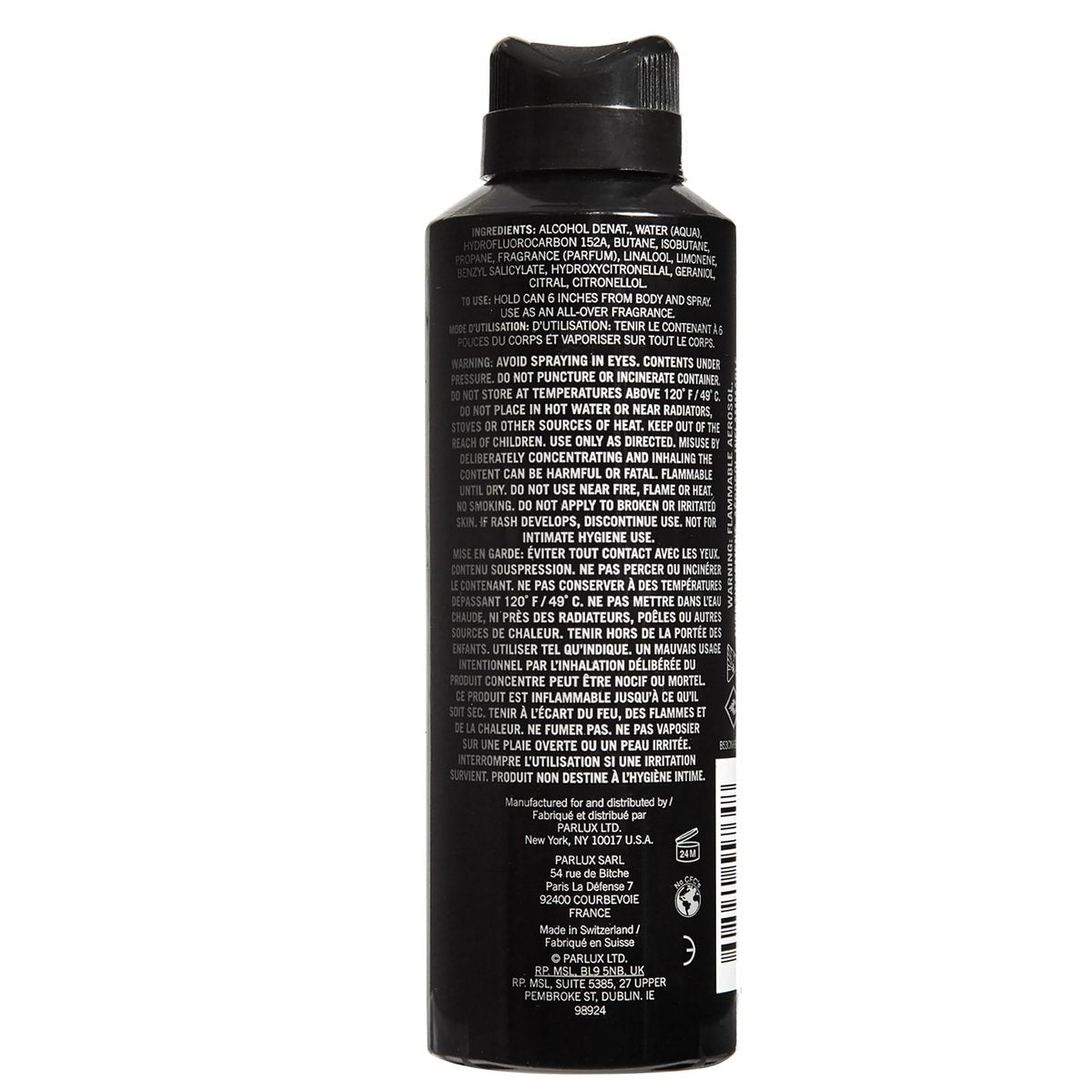 Kenneth Cole Black All Over Body Spray for Men - Aromatic Woody Fragrance with Watermint, Mandarin, Cedar & Musk - 6 Fl Oz Avelisse
