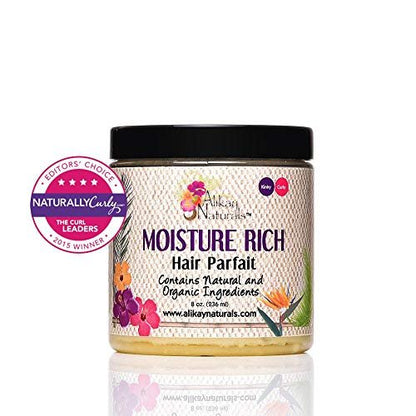 Alikay Naturals Moisturizer Rich Hair Parfait Natural Shea Butter, Argan Oil & Coconut Oil - 8 oz