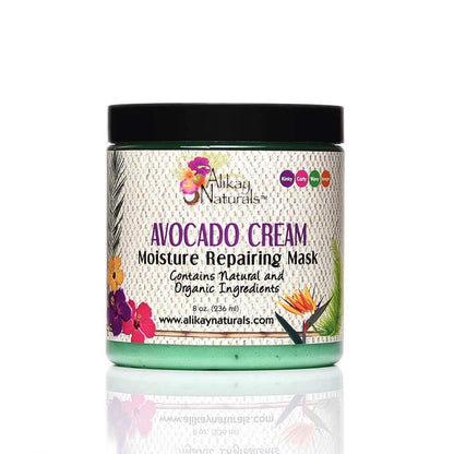 Alikay Naturals Avocado Moisture Cream Hair Mask - 8 oz Deep Conditioner with Beta-Carotene, Vitamins B, C, E & Healthy Fats