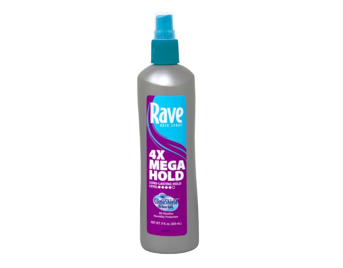 Rave 4X Mega Hairspray with Clima Shield, Unscented – 11 oz (Pack of 3) Avelisse