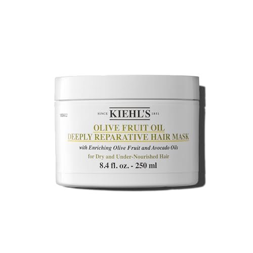 Kiehl's Olive Fruit Oil Deeply Reparative Hair Mask - Moisturizing Treatment for Dry & Damaged Hair with Avocado & Lemon Oil, 8.4 fl oz Avelisse