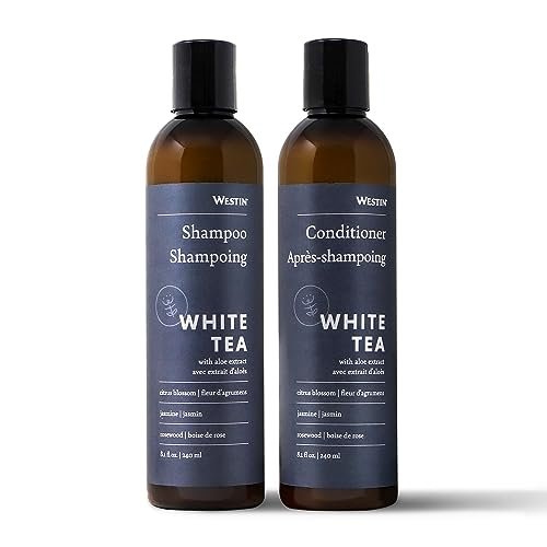 Westin Shampoo & Conditioner Set – Hydrating Hair Care with White Tea Aloe Scent, 8 oz Each (Pack of 2) Avelisse