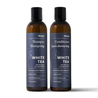Westin Shampoo & Conditioner Set – Hydrating Hair Care with White Tea Aloe Scent, 8 oz Each (Pack of 2) Avelisse
