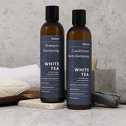 Westin Shampoo & Conditioner Set – Hydrating Hair Care with White Tea Aloe Scent, 8 oz Each (Pack of 2) Avelisse