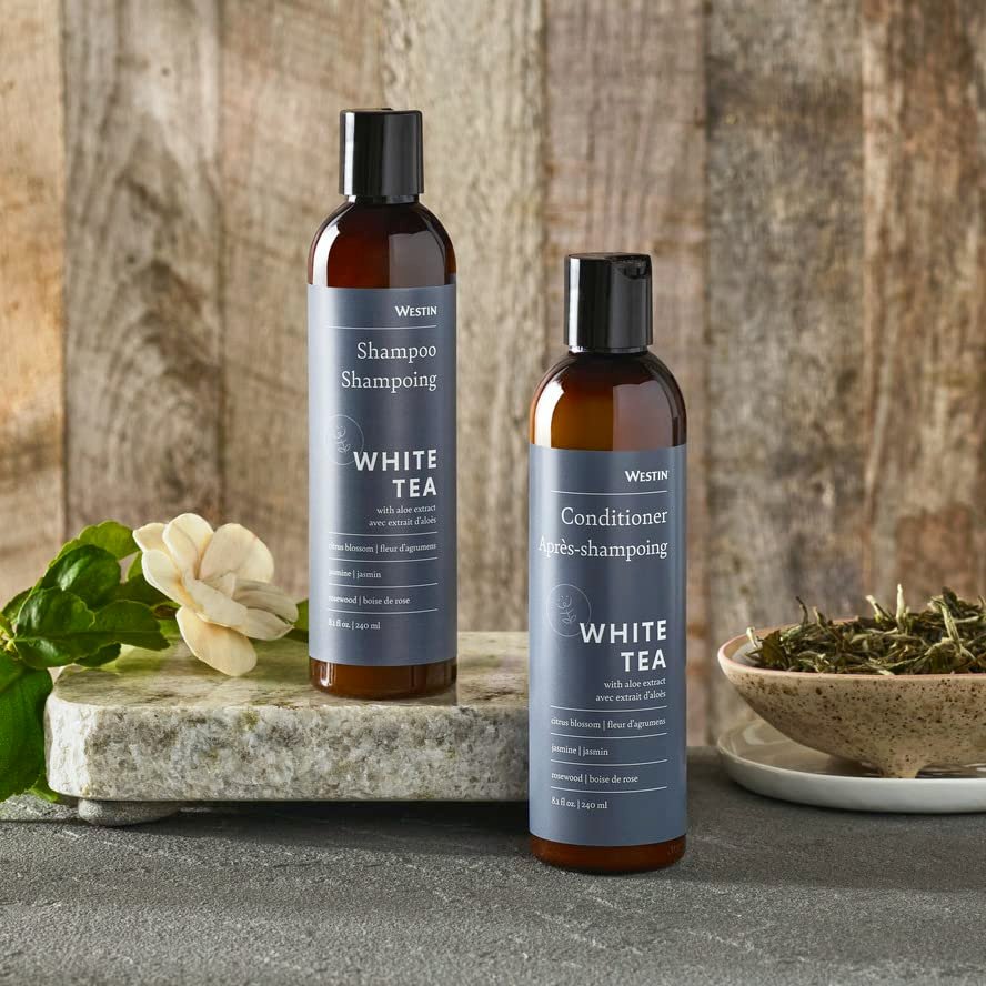 Westin Shampoo & Conditioner Set – Hydrating Hair Care with White Tea Aloe Scent, 8 oz Each (Pack of 2) Avelisse