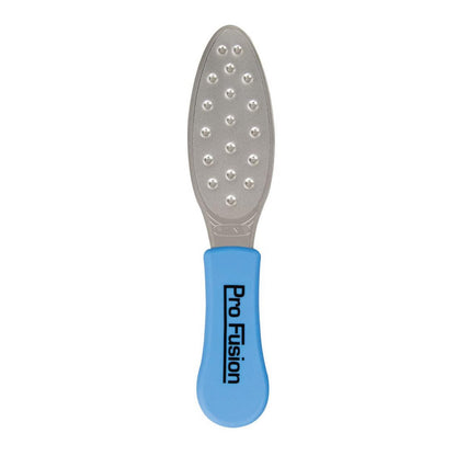 ForPro Pro Fusion Stainless Steel Pedi File - Coarse, Double-Sided Professional Quality - Blue Handle Pedicure File for Heels and Feet - 8.25" L Avelisse