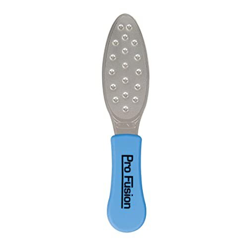 ForPro Pro Fusion Stainless Steel Pedi File - Coarse, Double-Sided Professional Quality - Blue Handle Pedicure File for Heels and Feet - 8.25" L Avelisse