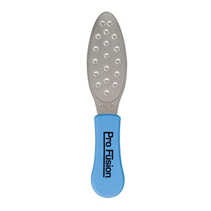 ForPro Pro Fusion Stainless Steel Pedi File - Coarse, Double-Sided Professional Quality - Blue Handle Pedicure File for Heels and Feet - 8.25" L Avelisse