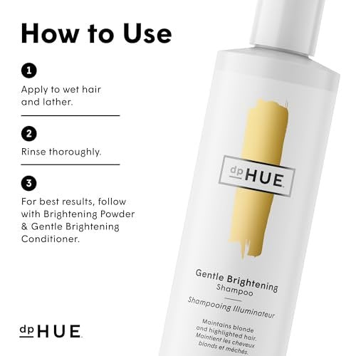 dpHUE Gentle Brightening Shampoo - 8.5 oz - Color-Safe, Vegan & Cruelty-Free Brightening Shampoo for Shine - görsel 10