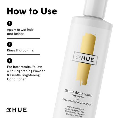 dpHUE Gentle Brightening Shampoo - 8.5 oz - Color-Safe, Vegan & Cruelty-Free Brightening Shampoo for Shine