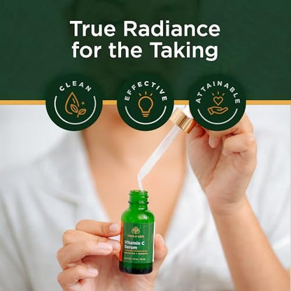 Tree of Life Vitamin C Serum For Face - Brightening Face Oil for Dark & Age Spots - For Dry & Sensitive Skin with Vitamin E for Soft Smooth Glow - Dermatologist Tested, 1 Fl Oz