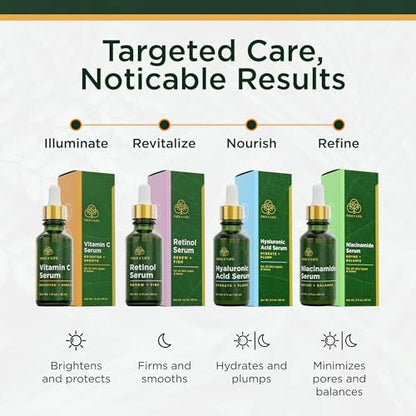 Tree of Life Vitamin C Serum For Face - Brightening Face Oil for Dark & Age Spots - For Dry & Sensitive Skin with Vitamin E for Soft Smooth Glow - Dermatologist Tested, 1 Fl Oz