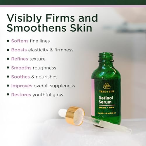 Tree of Life Retinol Serum 2 Fl Oz – Anti-Aging Face Oil for Dark Spots, Fine Lines & Wrinkles with Hyaluronic Acid for Dry & Sensitive Skin - görsel 8