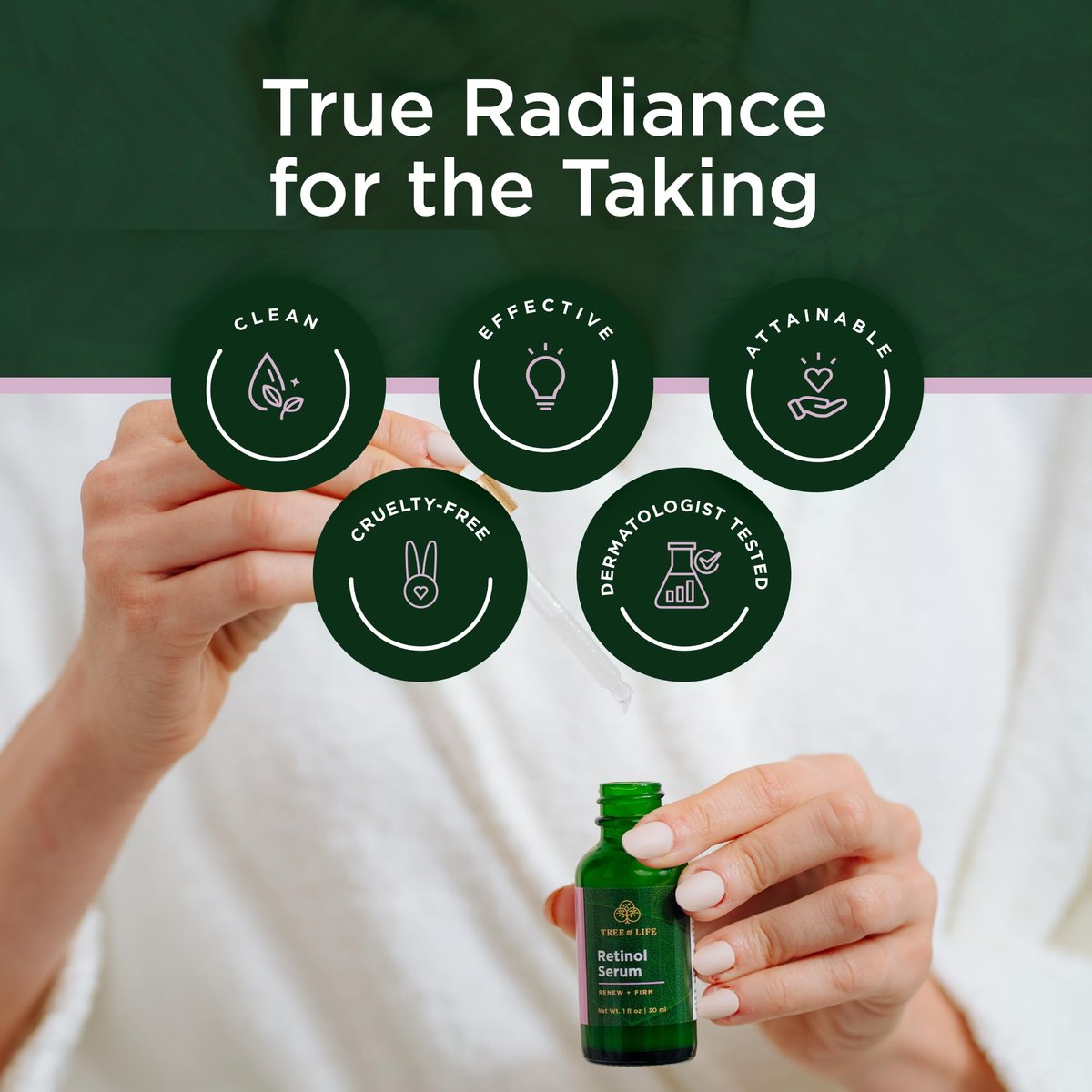 Tree of Life Retinol Serum 2 Fl Oz – Anti-Aging Face Oil for Dark Spots, Fine Lines & Wrinkles with Hyaluronic Acid for Dry & Sensitive Skin - görsel 13