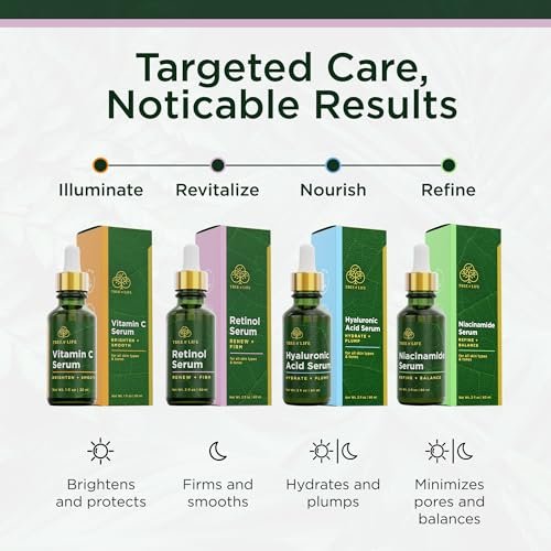 Tree of Life Retinol Serum 2 Fl Oz – Anti-Aging Face Oil for Dark Spots, Fine Lines & Wrinkles with Hyaluronic Acid for Dry & Sensitive Skin - görsel 12