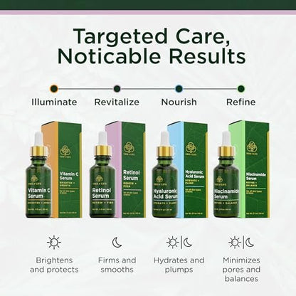 Tree of Life Retinol Serum 2 Fl Oz – Anti-Aging Face Oil for Dark Spots, Fine Lines & Wrinkles with Hyaluronic Acid for Dry & Sensitive Skin