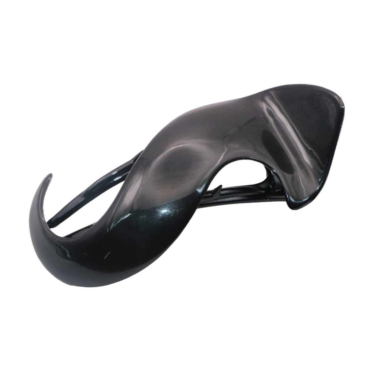 Parcelona French Crochet 3 ¼” Black Celluloid Non Slip Side Slide In Jaw Yoga Hair Claws for Fine Hair Women Hair Accessories Claw Clip for Girls, Made in France - görsel 1