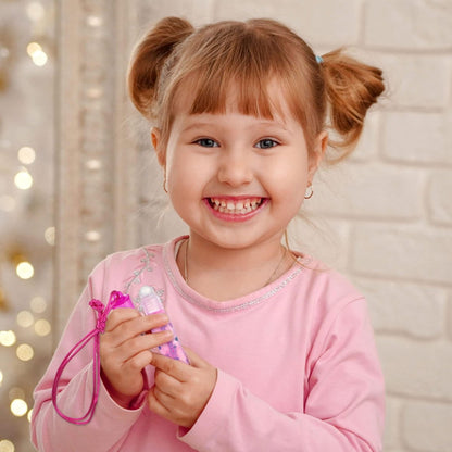 12pc Fruit Flavored Lip Gloss Necklace Set – Non-Toxic Wearable Lip Gloss for Girls, Party Favors, and Best Friend Gifts