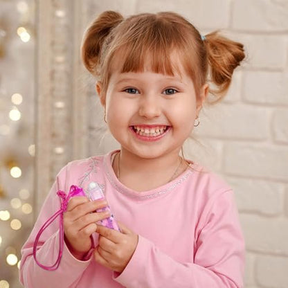 12pc Fruit Flavored Lip Gloss Necklace Set – Non-Toxic Wearable Lip Gloss for Girls, Party Favors, and Best Friend Gifts