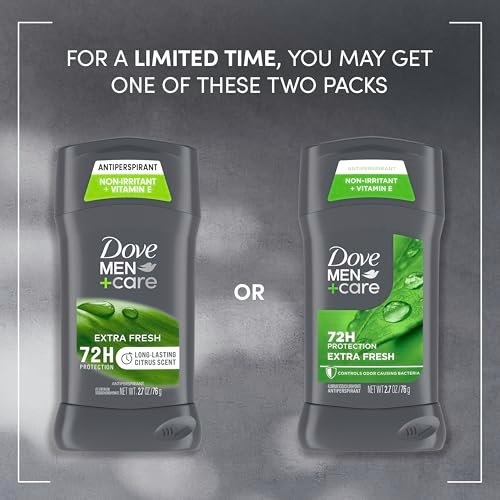 Dove Men+Care Extra Fresh Antiperspirant Deodorant Stick - 72-Hour Sweat & Odor Protection, Citrus Scent, 2.7 oz - görsel 6