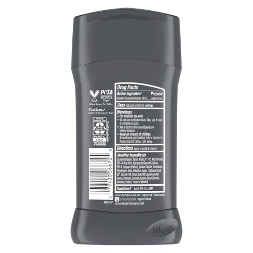 Dove Men+Care Extra Fresh Antiperspirant Deodorant Stick - 72-Hour Sweat & Odor Protection, Citrus Scent, 2.7 oz - görsel 4
