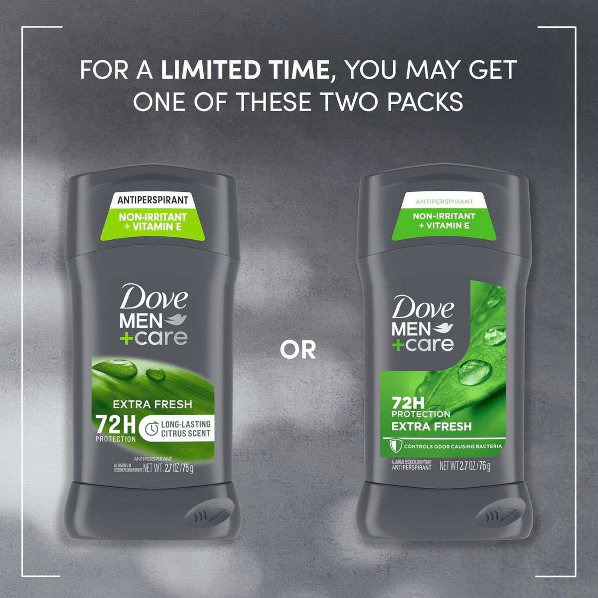 Dove Men+Care Extra Fresh Antiperspirant Deodorant Stick - 72-Hour Sweat & Odor Protection, Citrus Scent, 2.7 oz - görsel 5
