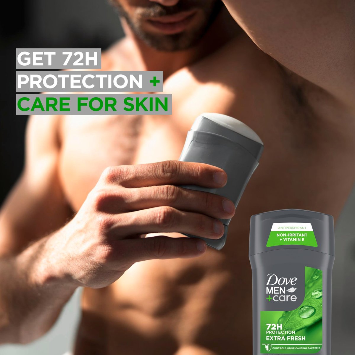 Dove Men+Care Extra Fresh Antiperspirant Deodorant Stick - 72-Hour Sweat & Odor Protection, Citrus Scent, 2.7 oz - görsel 9