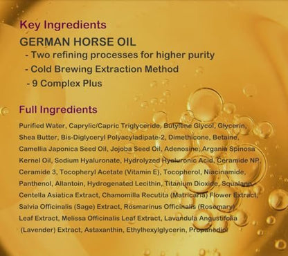 GUERISSON 9 Complex Horse Oil Cream 70g – Premium Korean Face Moisturizer for Hydration, Radiance & Barrier Support Avelisse