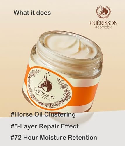 GUERISSON 9 Complex Horse Oil Cream 70g – Premium Korean Face Moisturizer for Hydration, Radiance & Barrier Support Avelisse
