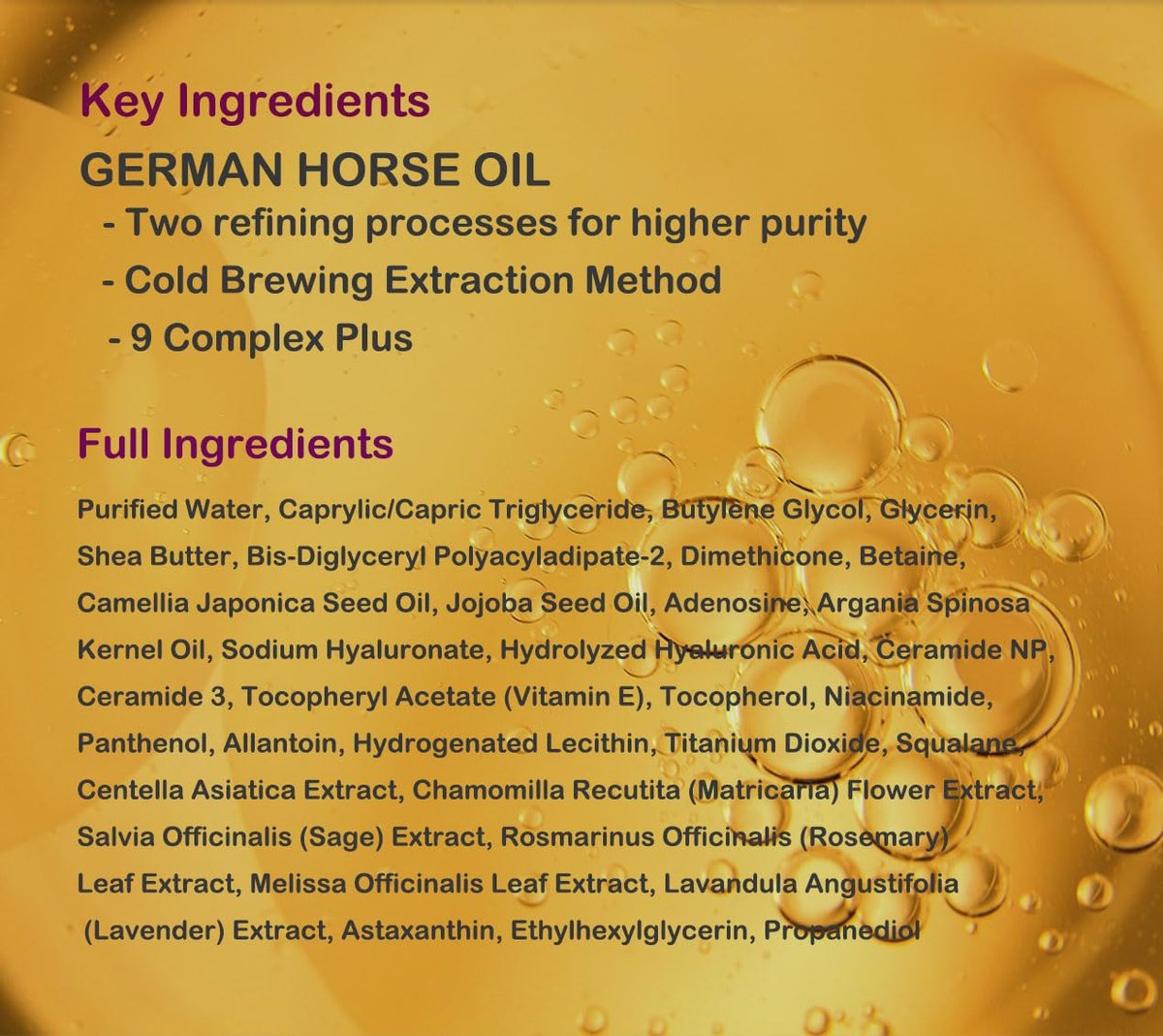 GUERISSON 9 Complex Horse Oil Cream 70g – Premium Korean Face Moisturizer for Hydration, Radiance & Barrier Support Avelisse