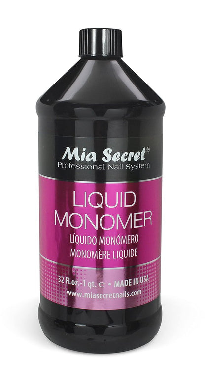 Mia Secret 32 oz Professional EMA Monomer Acrylic Nail Liquid - Clear Acrylic Liquid for Nail Powder Avelisse