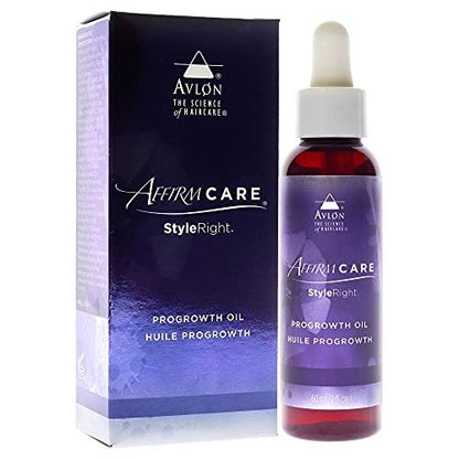 Avlon Affirm StyleRight Progrowth Oil - Nourishing Hair Oil for Growth and Dry Scalp, 2 oz