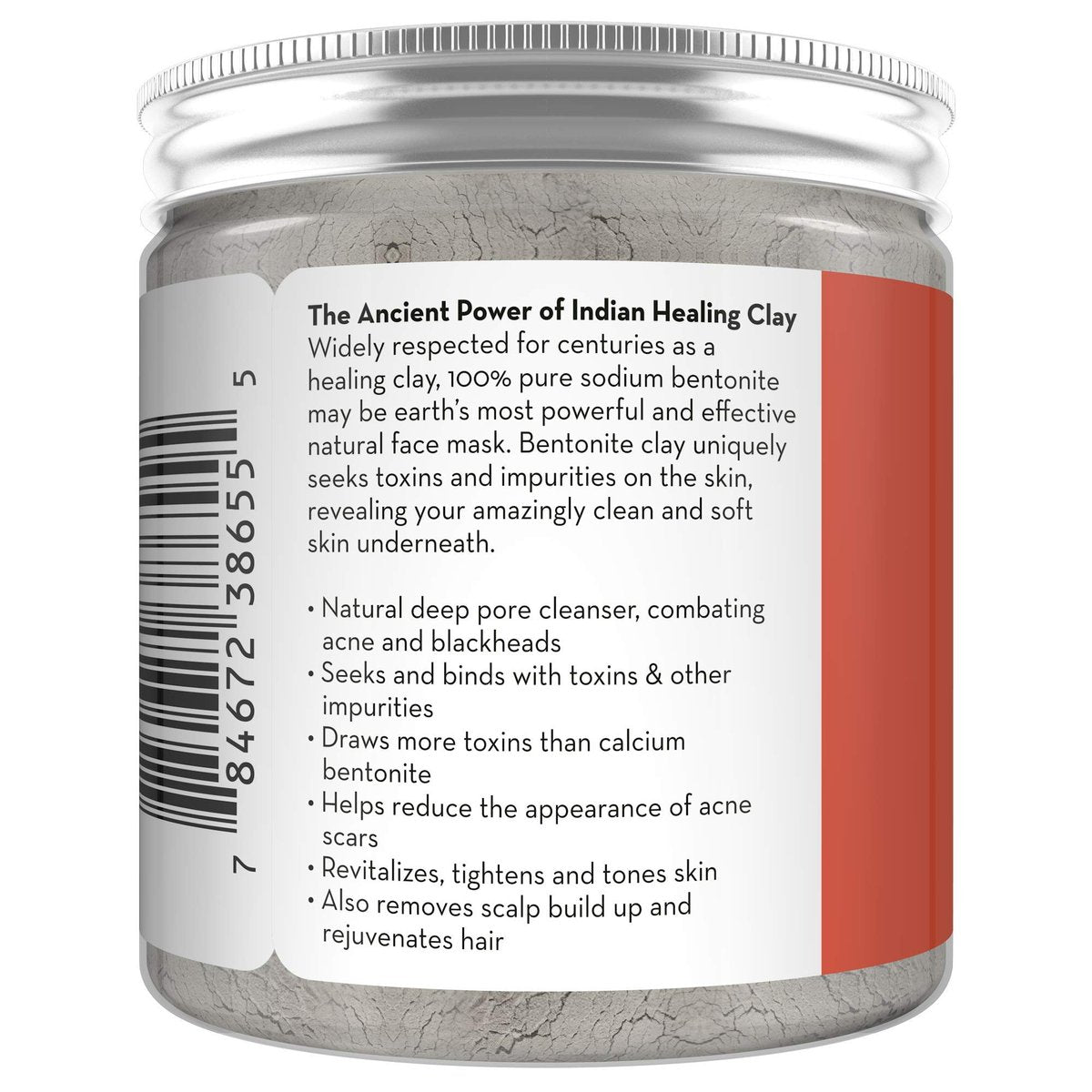 Pure Body Naturals Bentonite Clay Powder – 8 oz Indian Healing Clay for DIY Face Masks & Detox Body Wraps - görsel 11