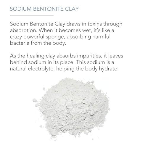 Pure Body Naturals Bentonite Clay Powder – 8 oz Indian Healing Clay for DIY Face Masks & Detox Body Wraps - görsel 8