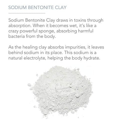 Pure Body Naturals Bentonite Clay Powder – 8 oz Indian Healing Clay for DIY Face Masks & Detox Body Wraps