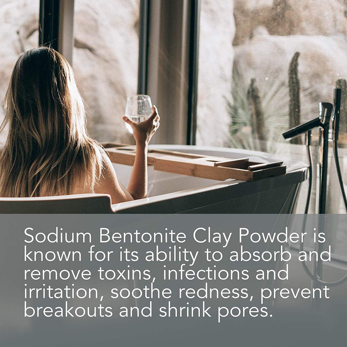 Pure Body Naturals Bentonite Clay Powder – 8 oz Indian Healing Clay for DIY Face Masks & Detox Body Wraps - görsel 5