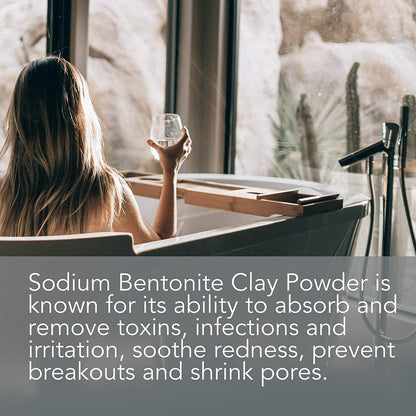 Pure Body Naturals Bentonite Clay Powder – 8 oz Indian Healing Clay for DIY Face Masks & Detox Body Wraps