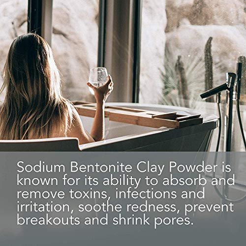 Pure Body Naturals Bentonite Clay Powder – 8 oz Indian Healing Clay for DIY Face Masks & Detox Body Wraps - görsel 6
