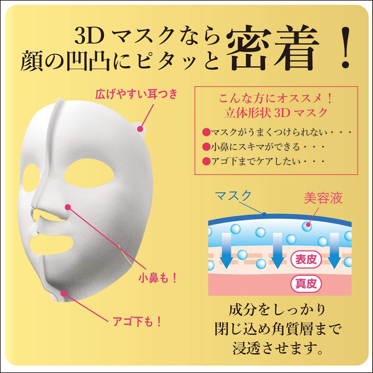 KRACIE Hadabisei Super Moisturizing 3D Facial Mask Brightening Sheets (4 Count) - görsel 7