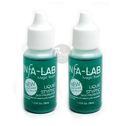 Infalab Magic Touch Liquid Styptic Skin Protector – Stop Bleeding Cuts (2-Pack)