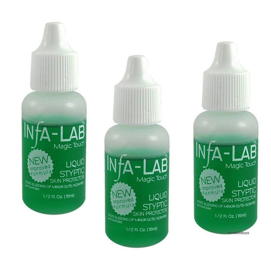 Infalab Magic Touch Liquid Styptic Skin Protector (3-Pack) – 0.5 Fl Oz Each